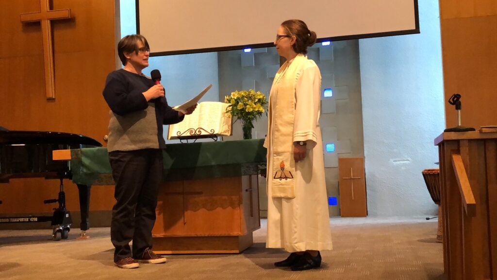 2019 covenanting with Rev Kirstin at Carman United Church